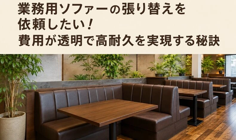 画像9412：業務用ソファーの張り替えを依頼したい！費用が透明で高耐久を実現する秘訣