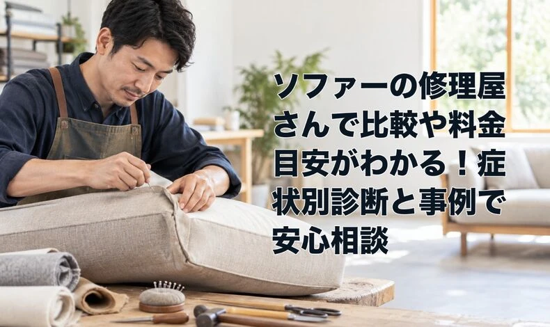 画像9552：ソファーの修理屋さんで比較や料金目安がわかる！症状別診断と事例で安心相談