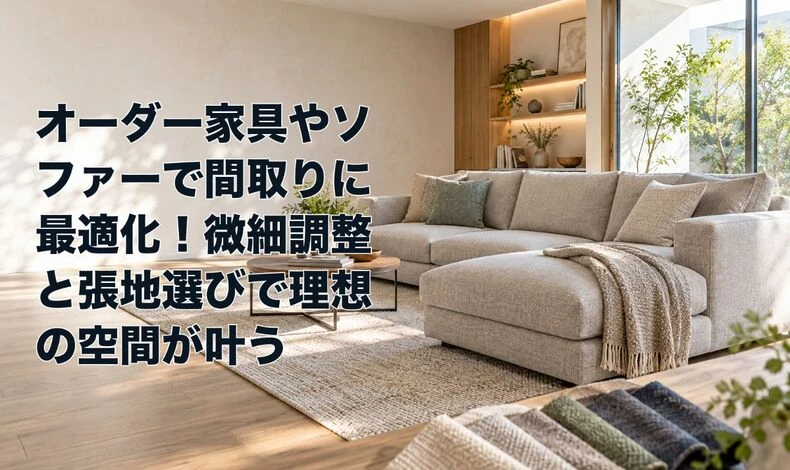 画像9572：オーダー家具やソファーで間取りに最適化！微細調整と張地選びで理想の空間が叶う